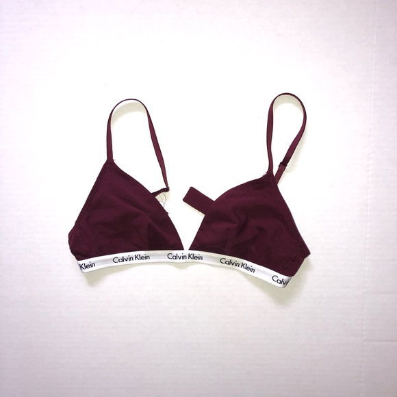 Calvin Klein Other - Calvin Klein Bralette Bra Maroon Medium